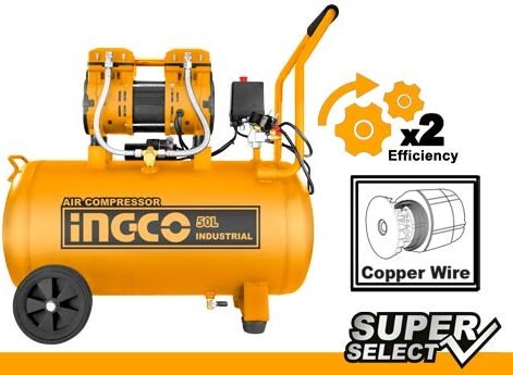 ACS112501 كومبريسور كاتم 50 لتر 1.6 حصان - الصورة 1