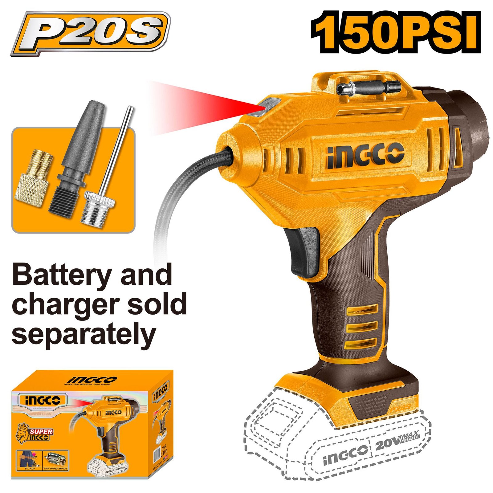 CACLI2018 كومبريسور 20 فولت بدون بطاريه CACLI2018 - الصورة 1