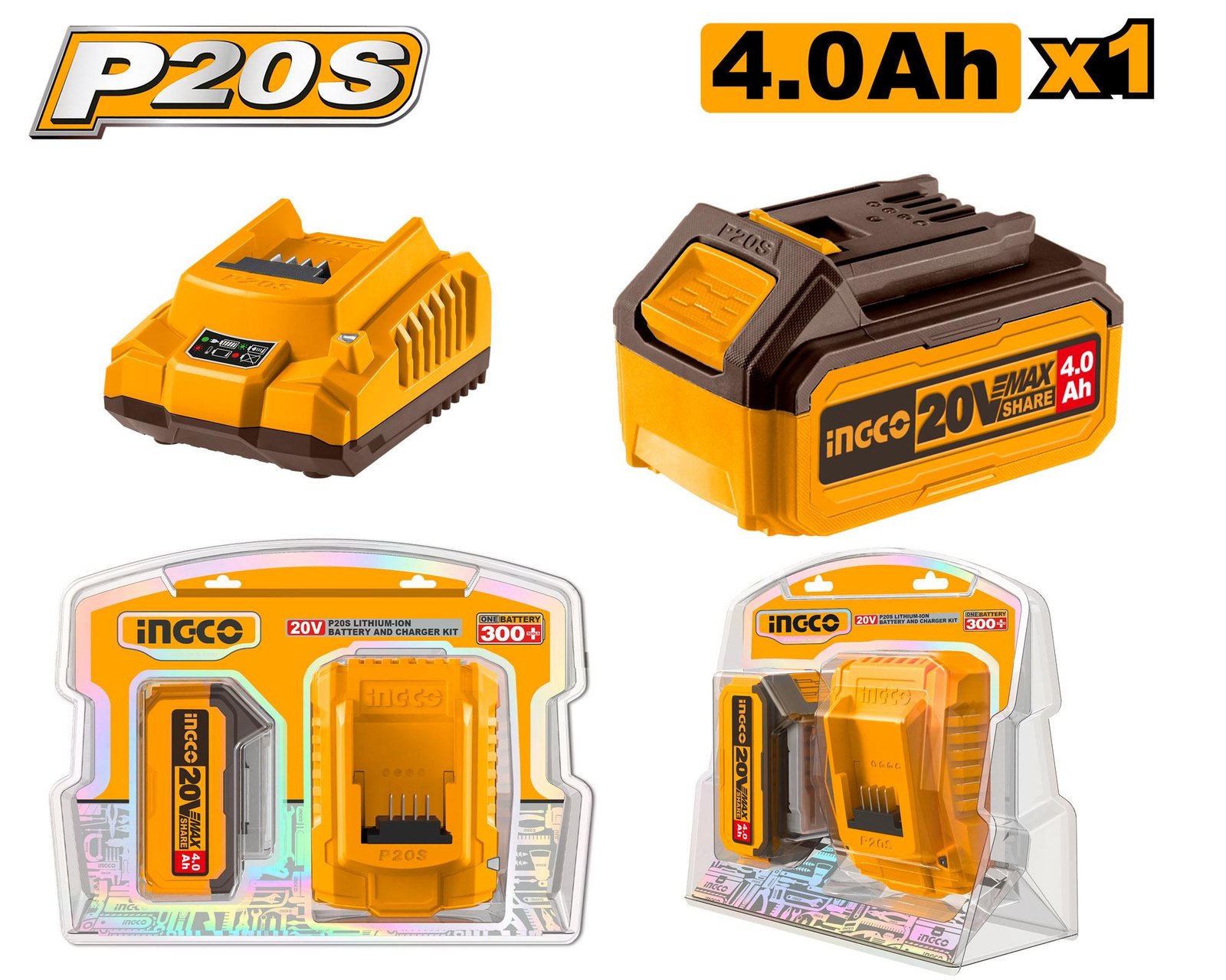 FBCPK1214 طقم بطاريه 20 فولت 4 امبير +شاحن FBCPK1214 - الصورة 1