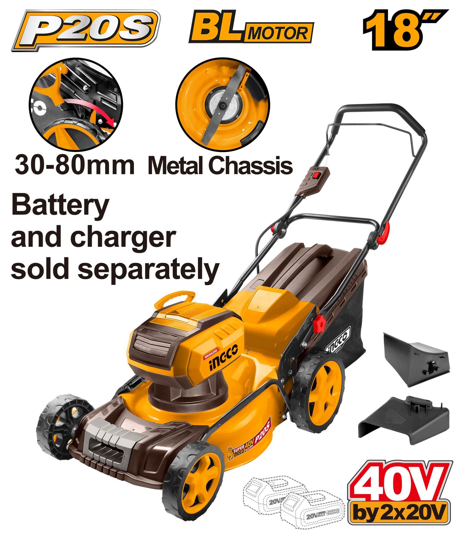 LMLI20185 ماكينة قص نجيله 18 بوصه 20 فولت بدون بطاريه LMLI20185 - الصورة 1